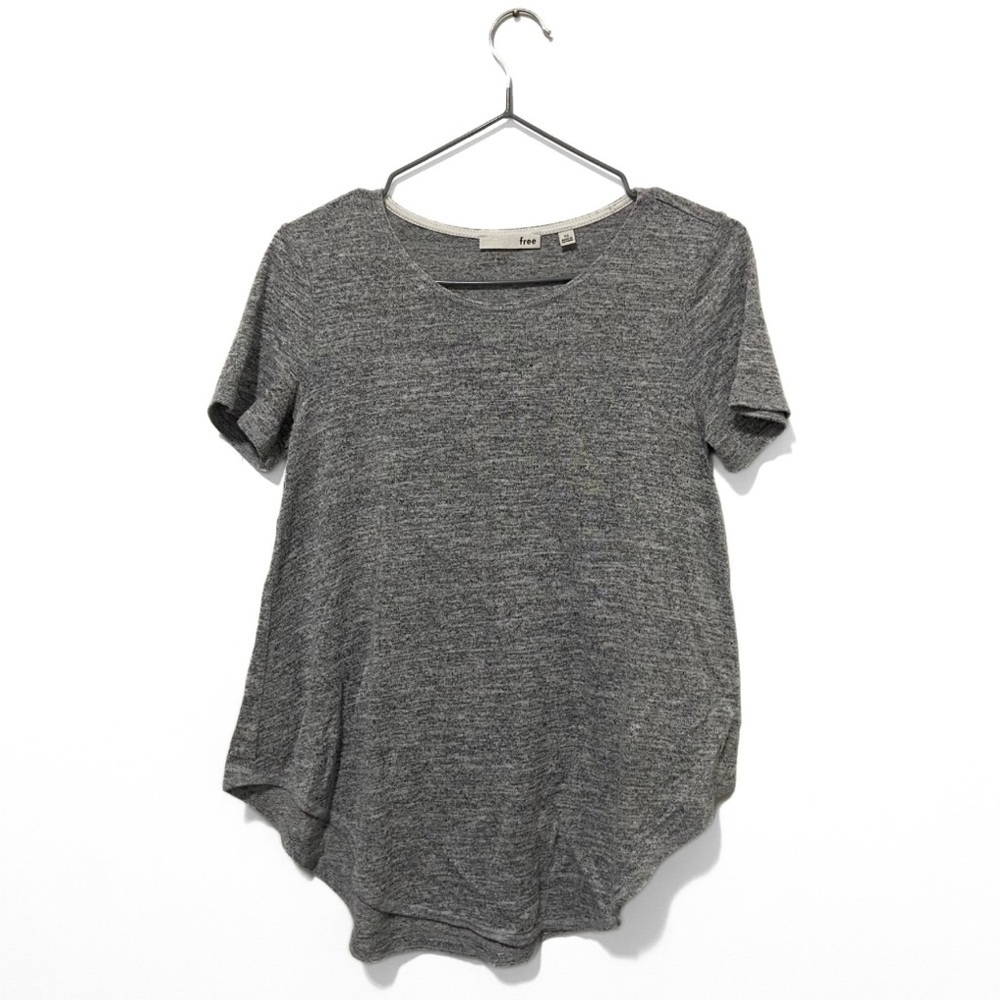 Wilfred Free | Aritzia Grey Marled Lightweight Flowy T-Shirt Size XS